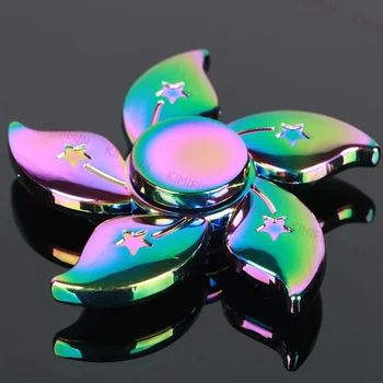 Meteor Flori Colorate Tri-spinner Vânzare Copil Cadou de Mână Spinner pentru Autism Și ADHD Reduce Stresul Frământa Spinner kimifun