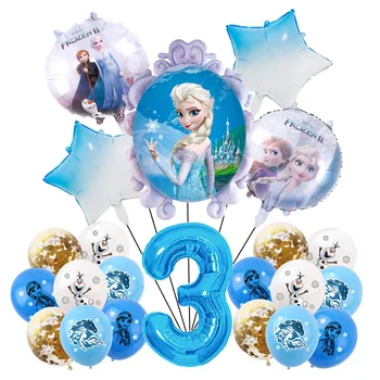 1set de Desene animate Disney Elsa Anna Regina Zăpadă Printesa Baloane Folie Aer Gonflabile Globos Copil de Dus Petrecere Decoratiuni