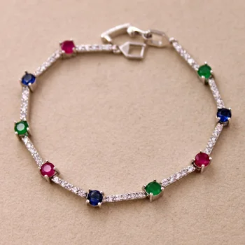 Bijuterii accesorii moda accesorii bratari pentru femei aniversare de Nunta, cadou de ziua de Aur de culoare rosu verde de zirconiu