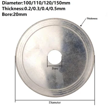 1BUC 20mm Teava Diamond Disc de Tăiere Ultra-subtire Tub de Sticlă, Marmură, Piatră de Ferăstrău Tăiere cu Disc abraziv Pentru Rotory Instrument