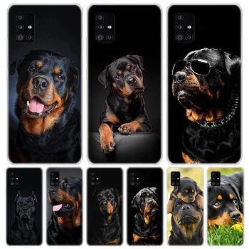 Drăguț Câine Rottweiler Caz de Telefon Pentru Samsung Galaxy A52 A53 A12 A13 A22 A23 A32 A33 A73 A72 A42 A43 A02S A03S A50S Coque Acoperi Cas