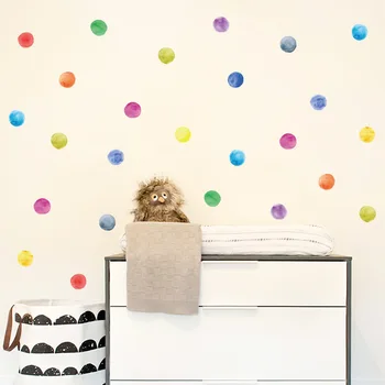 Imprimare creativă perete inserați codul val de culoare dot acasă camera copiilor de grădiniță autocolante decorare camera mare decor de perete drăguț