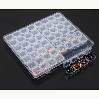 28/56 sloturi diamant broderie accesorii pictura șirag de mărgele de organizator perla de plastic cutie de depozitare Container pentru margele