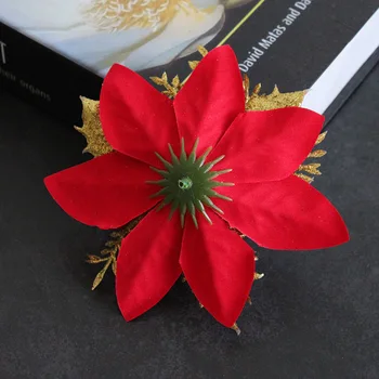 10buc Flori de Craciun cu Sclipici Artificial de Crăciun Ornamente pentru Pomul de Fals Flori Nunta, Petrecere de Aniversare Decor Acasă Cadouri de Anul Nou