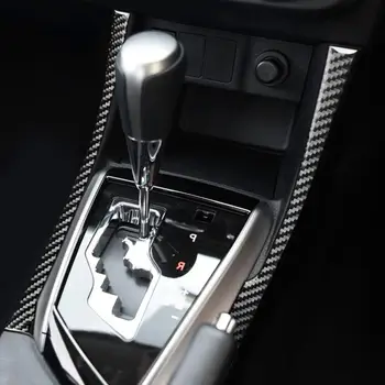 2 buc Panou Lateral Decal Bine Touch Fibra de Carbon Schimbătorului de Viteze Partea laterală a Panoului Autocolant Garnitura pentru Toyota Corolla-2018 Chiar Mașina