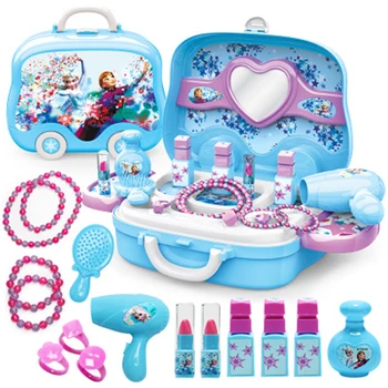 Disney fete printesa congelate Dressing machiaj set de jucării pentru copii de Frumusete jucarii pentru Copii de simulare masa de toaleta Moda Jucarii