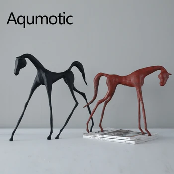 Aqumotic Aluminiu Cai Accesorii de Birou Statueta Interior Figurine de Artizanat Mascotele de Lux Ornamente pentru Casa in Miniatura