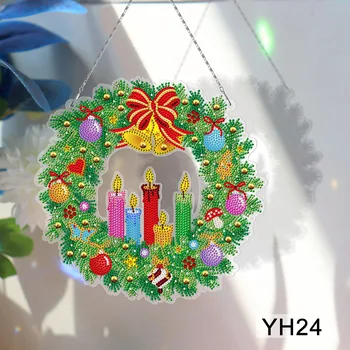 5D DIY LED-uri de Lumină Specială în Formă de Burghiu cu Diamant Pictura Crăciun Coroană de Flori Kituri cu Lampa Șir de Arta Mozaic Meserii Cadouri