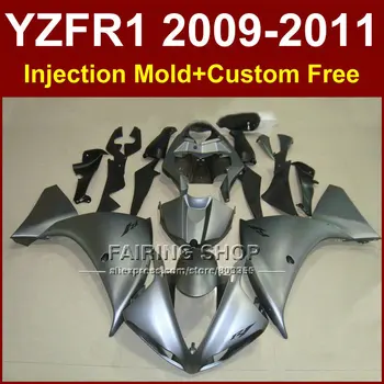 Gri fullset motocicleta carenajele pentru YAMAHA YZFR1 2009 2010 2011 mucegai de Injectare YZFR1 09 10 11 12 R1 caroserie YZF1000 R1+7Gifts