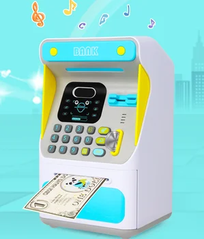 Noi Electronice pusculita BANCOMAT de Numerar Cutie Simulate de Recunoaștere a Feței Cadou pentru Copii Auto Scroll Hârtie Bancnote Cutii de Bani