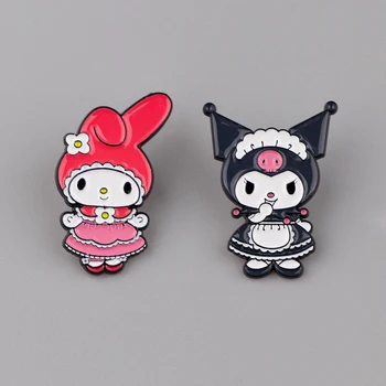 Hello Kitty Drăguț Pisica Ace de Rever pentru Rucsaci Broșe pentru Femei Email Pin Manga Ace Cadou Moda Bijuterii Accesorii