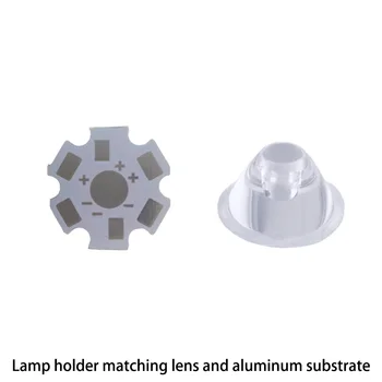 1W 3W LED Alumimun Cap de Lampă M8 Clemă de Masă lampă reflector lampă titular Cu radiatorul PCB Placa+Lentile Negru Argintiu