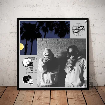 $uicideboy$ SuicideboyS Fierbinte Copertă de Album Rap Hip Hop Muzica Stea Acum Luna e în Creștere Perete Poster Art Decor Acasă Panza Pictura