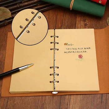 Stil European Jurnal Schite Pagină Goală Din Piele Vintage De Călătorie Notebook Rechizite Școlare Papetărie Hârtie Kraft De Umplere Notepad