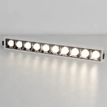 Linear led lumina reflectoarelor pentru living, iluminat fără lumină principală, grila, integrat anti-orbire lumină, 9W / 15W / 30W tavan l