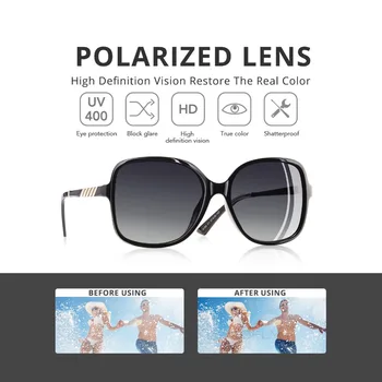AOFLY Brand Design Elegant ochelari de Soare Femei Supradimensionat Cadru Polarizate Doamnelor Ochelari de Soare UV400 Ochelari Ochelari de cal Gafas De Sol A152