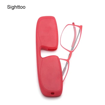 Sighttoo Ultra Subtire Ochelari de Citit Portabil Ochelari TR90 Pentru Barbati cu Breloc Caz Cadru Metalic Prezbiopie Ochelari Pentru Femei