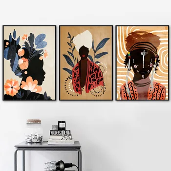 Arta De Perete Panza Pictura Africa Stil Național Fata Abstract Nordic Postere Și Prinrts Poze De Perete Pentru Camera De Zi, Salon Club