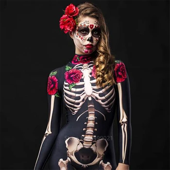 Rochie de Halloween Înfricoșător Costum Crescut Schelet de Adult Copii Cosplay Salopeta Sexy Petrecere de Carnaval Fetita Salopetă Ziua Morților