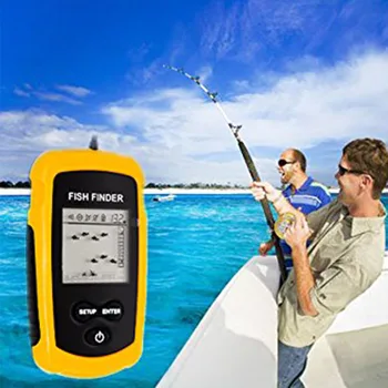 FF1108-1 Portabil Căutare de Pește Pescuit de Gheață Sonar Sonar Alarma Rechargeble Traductor de Pește Finder 0.7-100m de Pescuit Echo Sounder
