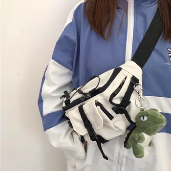 Harajuku Techwear Panza De Sac Sling Gotic Crossbody Genti Pentru Femei Geantă De Mână Poșete Și Genți De Mână Bolsas Feminina Umăr Broasca