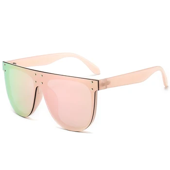 Moda Unic Oglindă ochelari de Soare Patrati Femei Barbati Brand Designer Supradimensionate Reflectorizante de culoare Roz Ochelari de sex Feminin de Ochelari de UV400