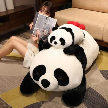 45-90CM Dimensiune Mare Urs Panda Jucărie de Pluș Umplute Animale, Desene animate, Copil Potoli setea Papusa de Dormit Perna Fete Iubitul de Ziua de nastere Cadouri de Craciun