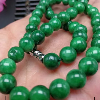 Autentic Natural Verde 8-10mm Margele Colier Jadeit Bijuterii de Moda Farmec Accesorii Norocos Amuleta Cadouri pentru Femei I Bărbați