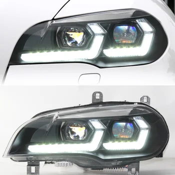 Auto Pentru BMW X5 E70 2007-2013 Faruri DRL Hella LED Bi Xenon Bec Lumini de Ceata Accesorii Auto X6 E71 Lampă de Cap
