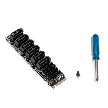 M2-cheie PCIE 3.0 pentru Adaptor Card 6 Port Controller Card de Expansiune