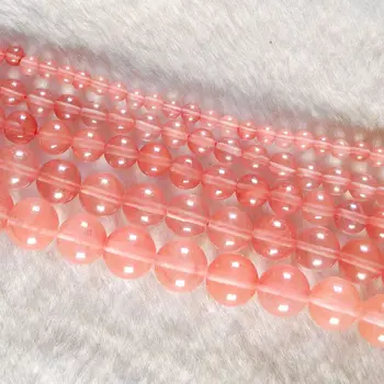 En-Gros De Piatra Naturala, Margele Roz Cherry Cuart Cristal Margele Rotunde Pentru A Face Bijuterii Lucru Manual Brățară Diy Acces
