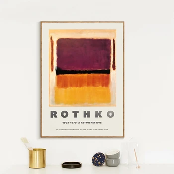 Mark Rothko Expoziție de Postere pentru Muzeul Guggenheim din New York, 1970 Muzeul Print Abstract, Arta de Perete Panza Pictura Decor Acasă