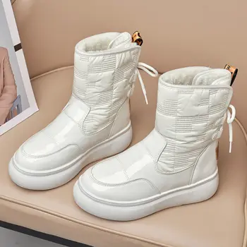 De Iarnă 2022 Pantofi Pentru Femeie Cizme Platforma Blana Groasă De Zăpadă Cizme Femei De Iarna Cald Cizme De Iarna Pentru Femei Plus Dimensiune Încăltăminte Într-Femme