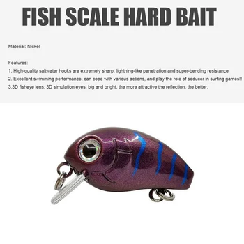 5pcs/set Mini Wobblere Crankbait Mare de Pescuit Momeală Artificială Bass, Stiuca Greu Momeala Realiste Swimbait Pescuit