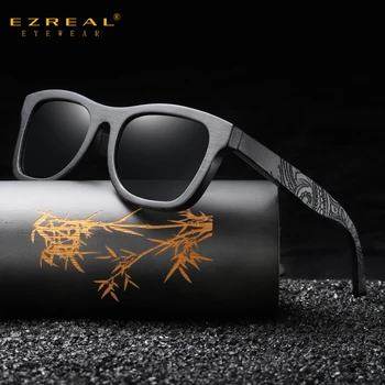 EZREAL din Lemn de sex Masculin ochelari de Soare pentru Barbati Brand de Lux de Designer Polarizat Ochelari de Soare Vintage ochelari de soare pentru Femei Ochelari Cu Cutie Rotundă