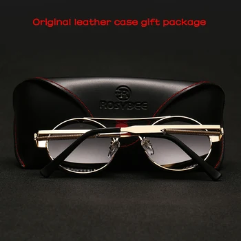 Nume de Brand Rotund Polarizate Cool ochelari de Soare de Conducere Steampunk Bărbați Femei Ochelari de Soare Moda Designer de Epocă Retro UV400 Nuante