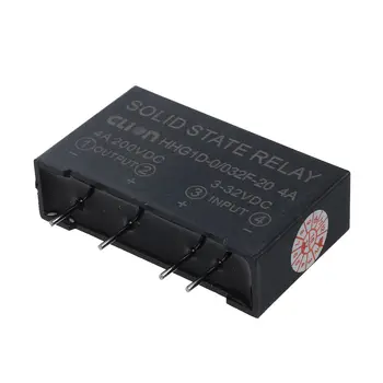 Intrare 3-32V DC Ieșire 4A 200V DC 4 Pin PCB Solid state Relay HHG1D-0/032F-20