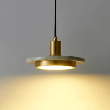 LED-uri Post-Modern, Minimalist Marmură Culoar de luat Masa Candelabru Nordic Light Lux Singur Cap Dormitor Lampă de Noptieră