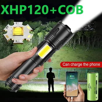 Super XHP120 9-core Puternic Lanterna Led-uri Lanterna XHP90 USB Reîncărcabilă Tactice Flash de Lumină 18650 26650 Xhp70 Zoom Led-uri Lanterna