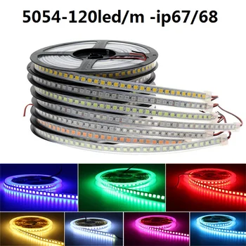 DC12v 5M Banda LED 5054 120leds/m SMD RGB Led-uri de Bandă rezistent la apa ip67, ip68 tub Led Dungă de Lumină Bar Șir Subacvatice cu led