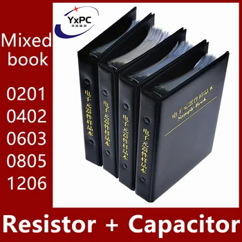Condensator, Rezistor Amestecat carte 0201 0402 0603 0805 1206 1% FR-07 SMD, SMT Chip Sortiment Kit 170 De Valori 0R-10M Eșantion de Carte