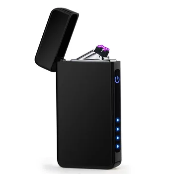 Nouă Amprentă de Inducție Windproof USB Bricheta Reîncărcabile Neobișnuit cu Plasmă Dublu Arc Electric Bricheta Cadouri pentru Barbati