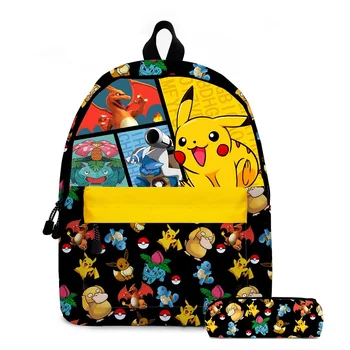 Bandai Pokemon Ghiozdane Rucsacuri Pikachu Copii Saci De Mare Capacitate Sac De Călătorie Adolescenți Ghiozdan Fete Baieti Rucsacuri