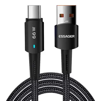 Cablu de încărcare 66W Super de Încărcare USB De Tip C Cablu 6A Rapid de Încărcare Cablu Compatibil Pentru Hua-wei Samsung SP-PPO