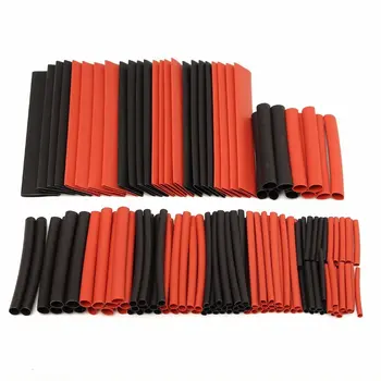 150 BUC 7.28 m Roșu Și Negru 2:1 Sortiment de Căldură Tub contractibil Masina Cable Sleeving Folie de Sârmă tool Kit de accesorii