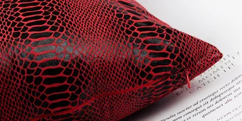 Moda Șarpe Subțire piele de Căprioară, Pur Solid Roșu Decorative Pernă Scaun Perna Masina Canapea Decor Acasă 45x45cm 40 50 60 Personalizate