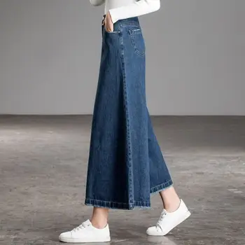 Blugi largi Picior Femei 2022 Vara Noi de Primăvară și de Toamnă Externe Stil de Pantaloni cu Talie Înaltă Slim Pantaloni Largi