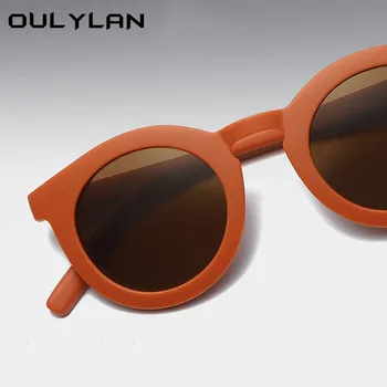 Oulylan Nouă Rundă ochelari de Soare Femei Barbati Moda Vintage Ochelari de Soare în aer liber nuante pentru Femei Ochelari de protecție Mat Cadru Punk