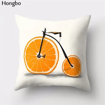 Hongbo 1 Buc Desene Animate Biciclete Biciclete De Imprimare De Pernă Pat Talie Cafe Pernele De Acoperire Pentru Masina Canapea Decor Acasă