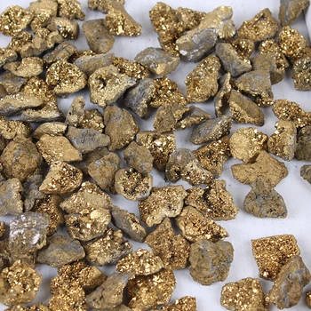 15~25mm prin Galvanizare Aur Prime Naturale Agat Cluster Germina Fragment Unpunched Neregulate Minereu de Material Pietre Bijuterii Accesorii